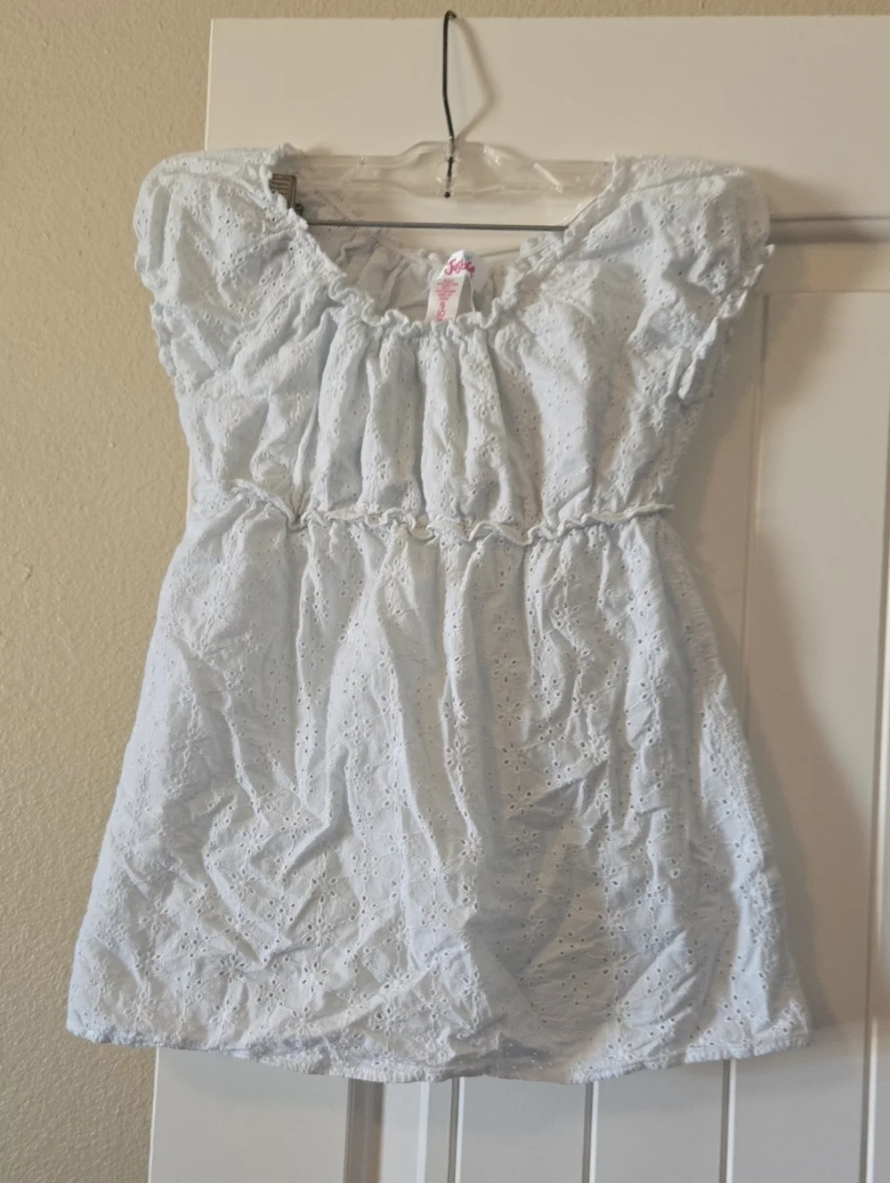 Justice White Eyelet Summer Dress for Girls